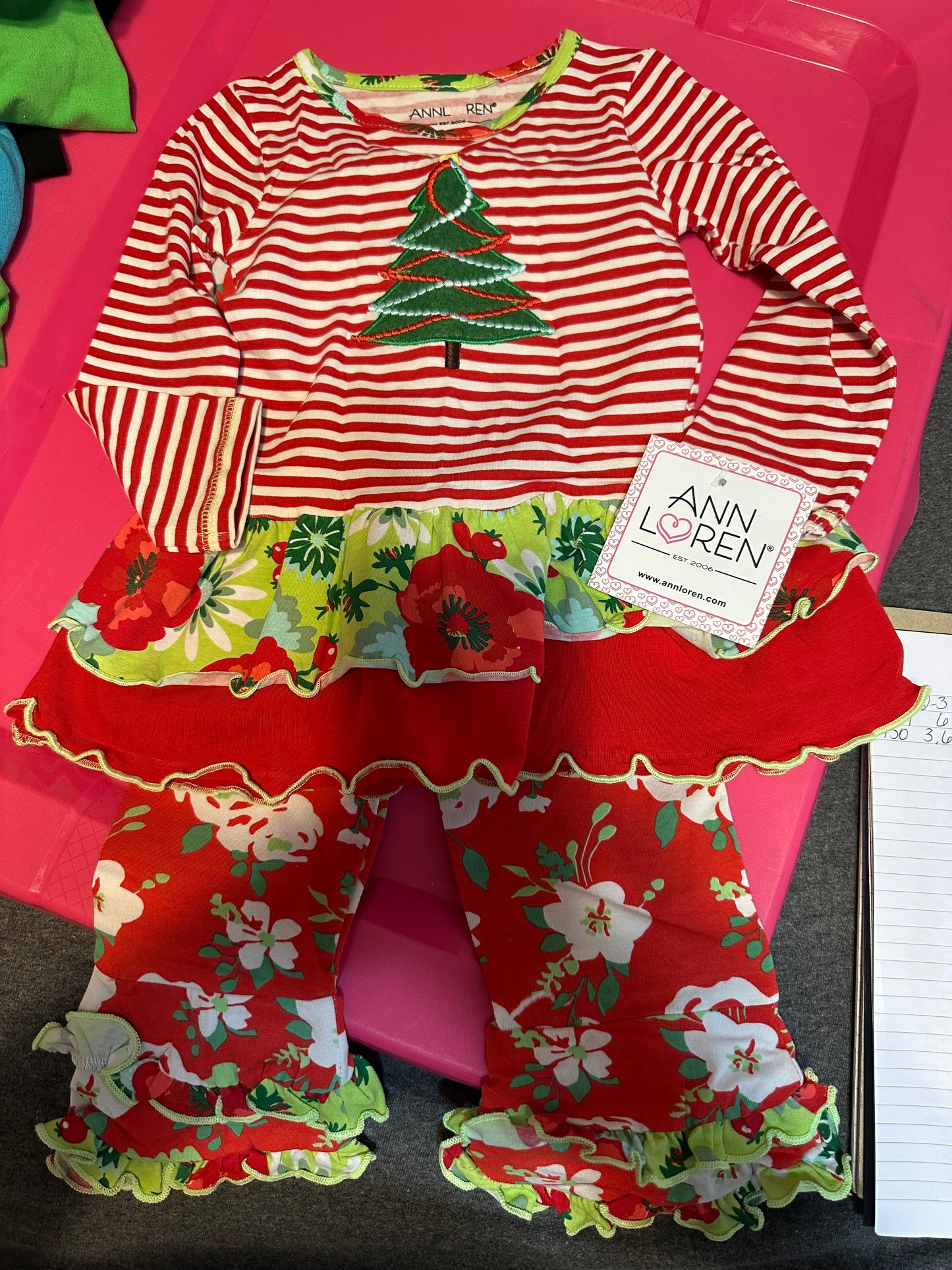 Christmas Ruffle Pant Set