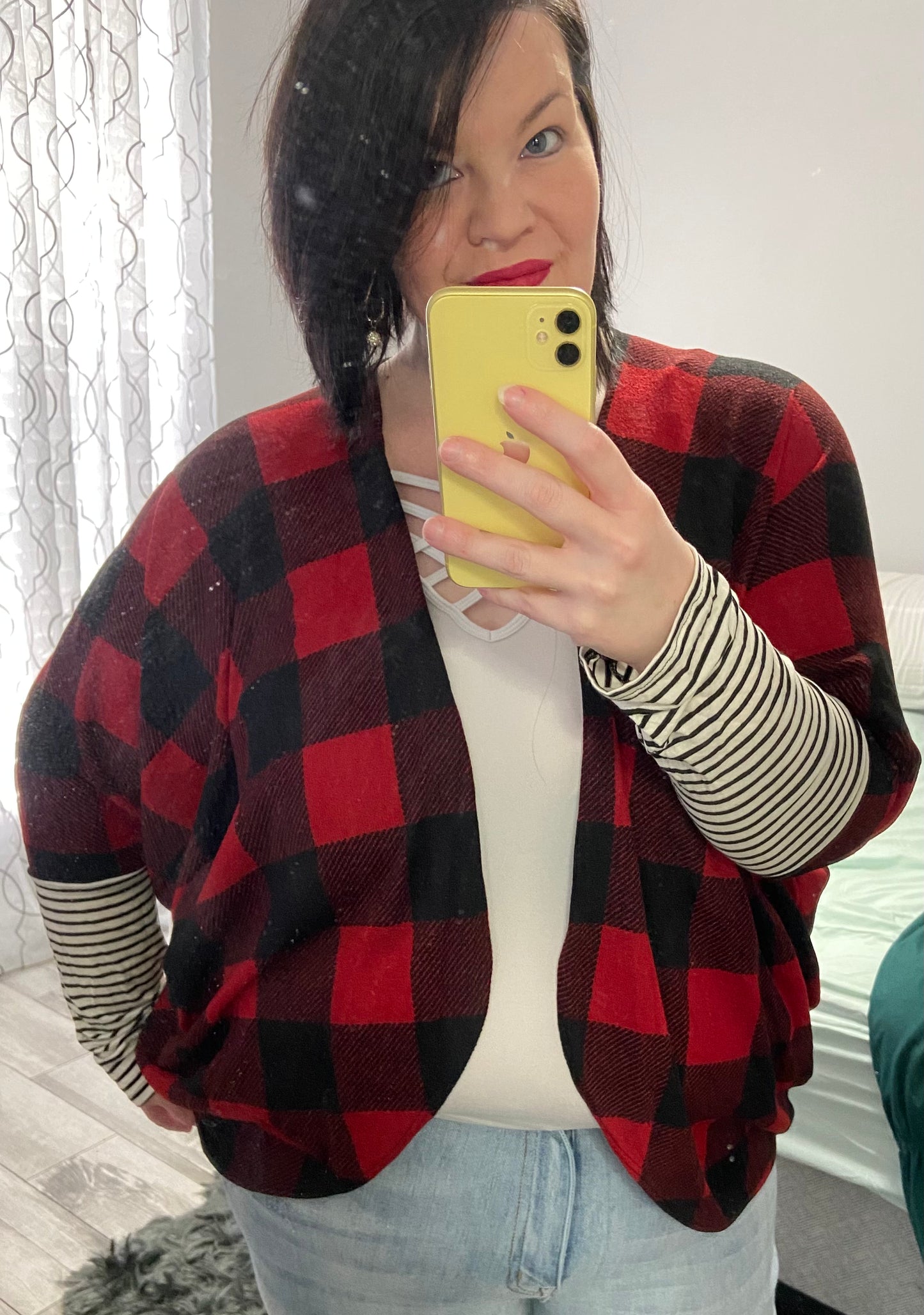 Plaid/Stripe Cardigan