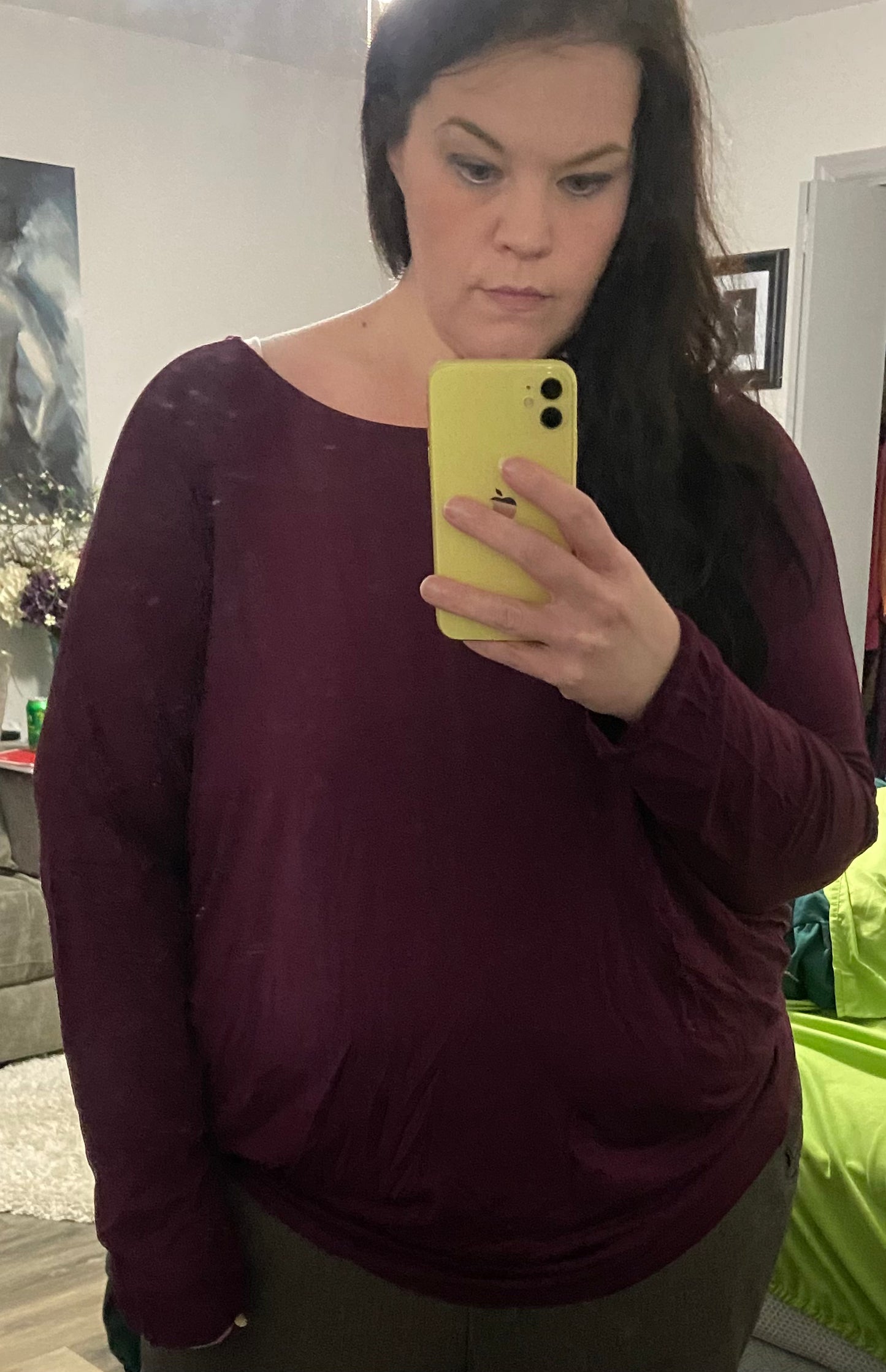 Plum Racerback Blouse