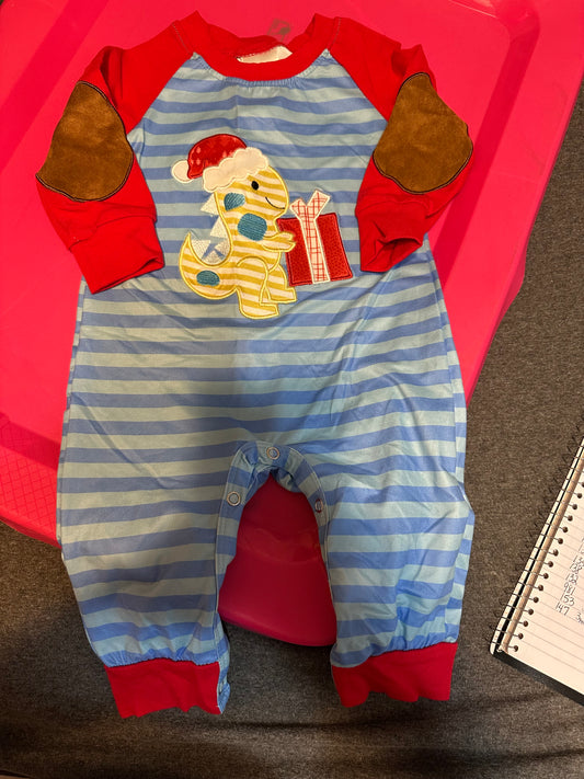 Christmas Dinosaur Romper