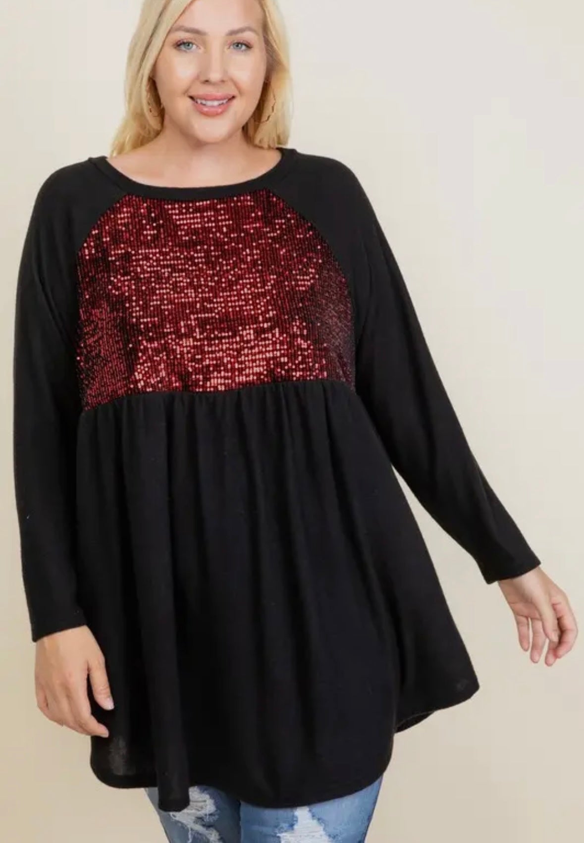 Velvet Sequin Tunic