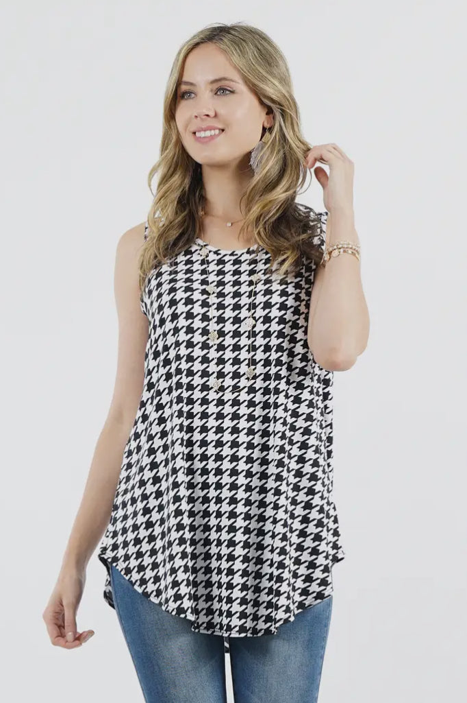 Houndstooth Blouse