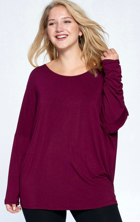 Plum Racerback Blouse